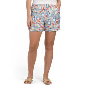 EAST OF JUNE Blue Lobster Woven Shorts